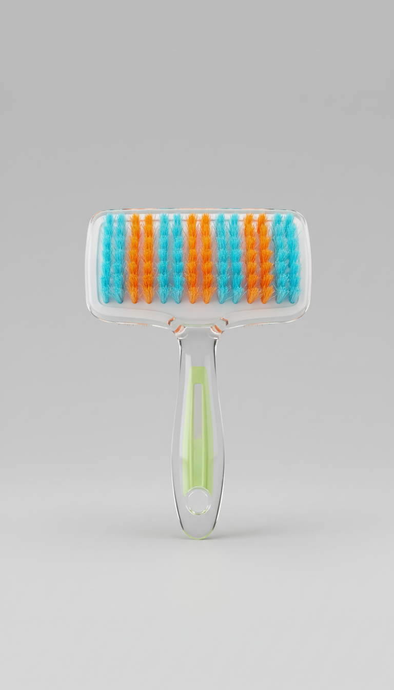 Grooming Brush with Clear Handle